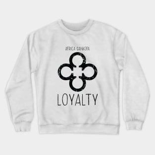 Africa Sankofa Adinkra Symbol "Loyalty" Black Colour. Crewneck Sweatshirt